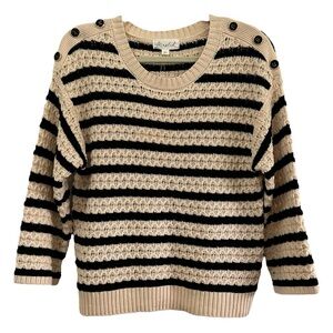 Marled NWT Women’s Stripped Knitted Round Neck Sweater‎  Sz M